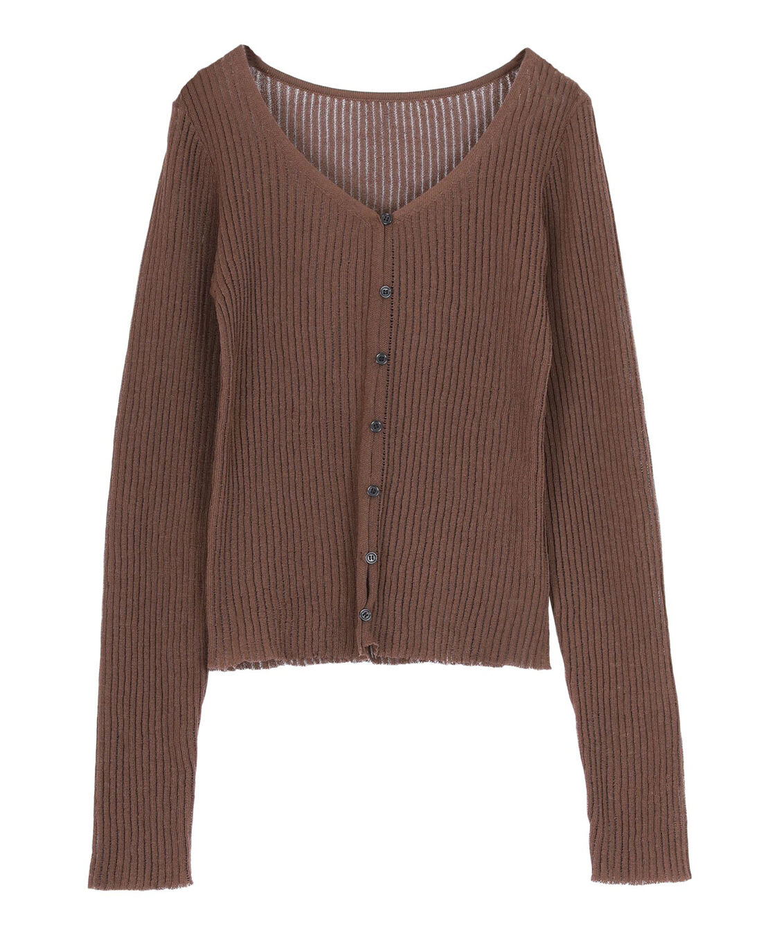 titivate「UVケア/ウォッシャブルシアーリブニットカーディガン」|カーディガン|