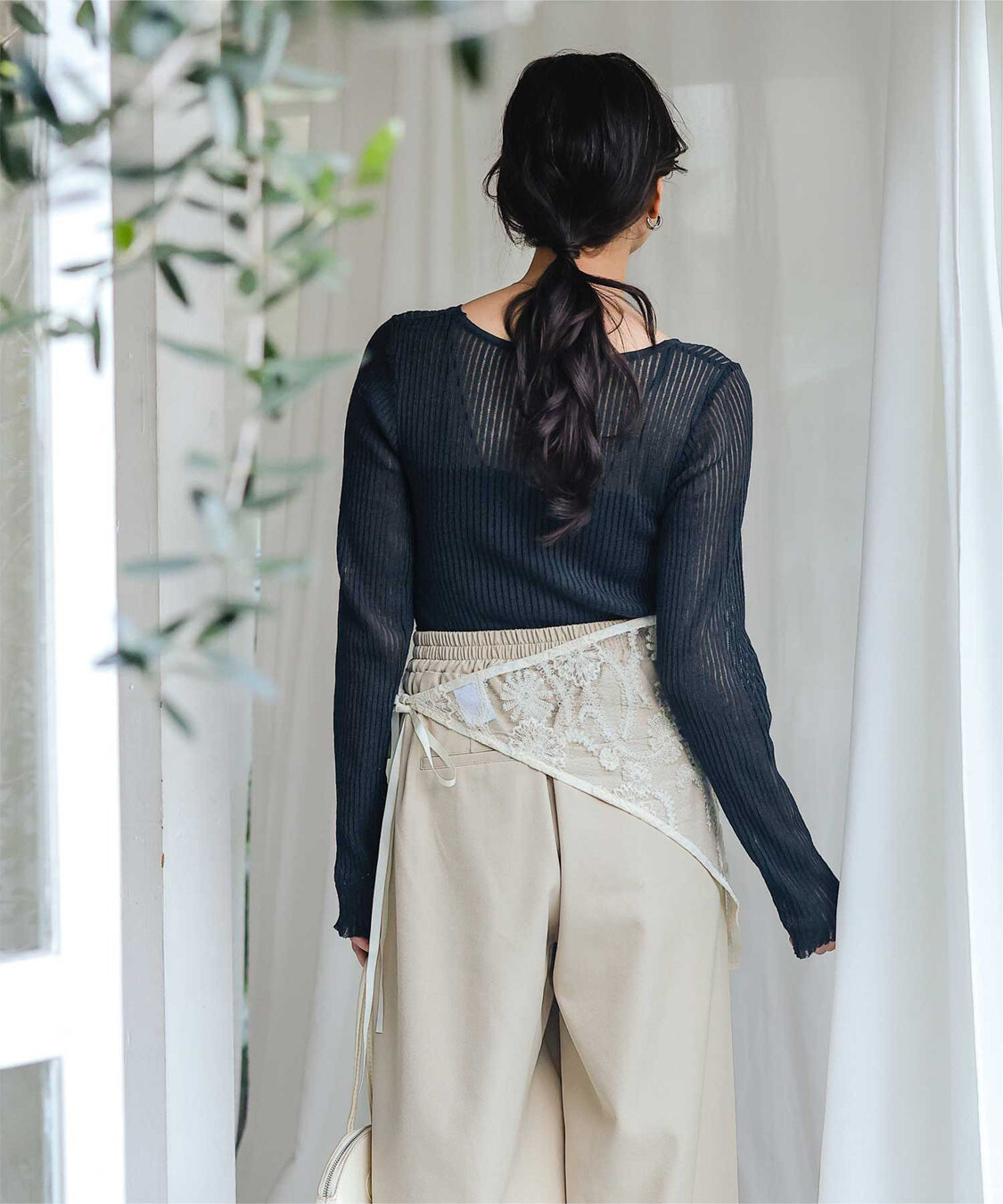 titivate「UVケア/ウォッシャブルシアーリブニットカーディガン」|カーディガン|