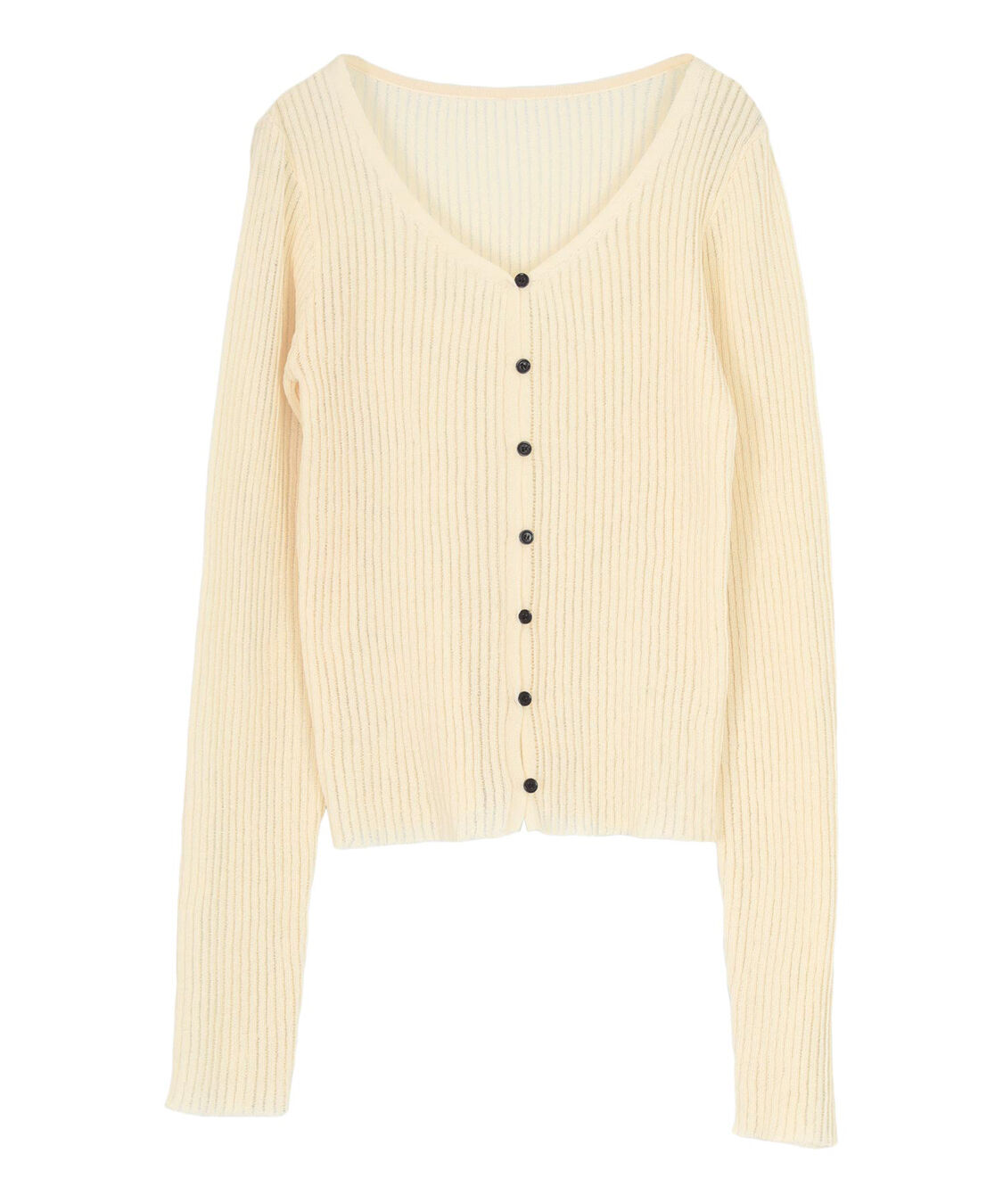 titivate「UVケア/ウォッシャブルシアーリブニットカーディガン」|カーディガン|