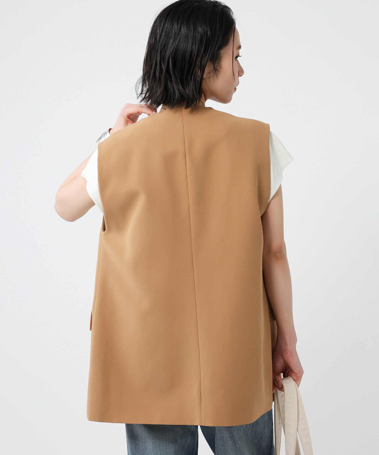 BABYLONE「コットンダブルクロスジレ」|テーラードジャケット|