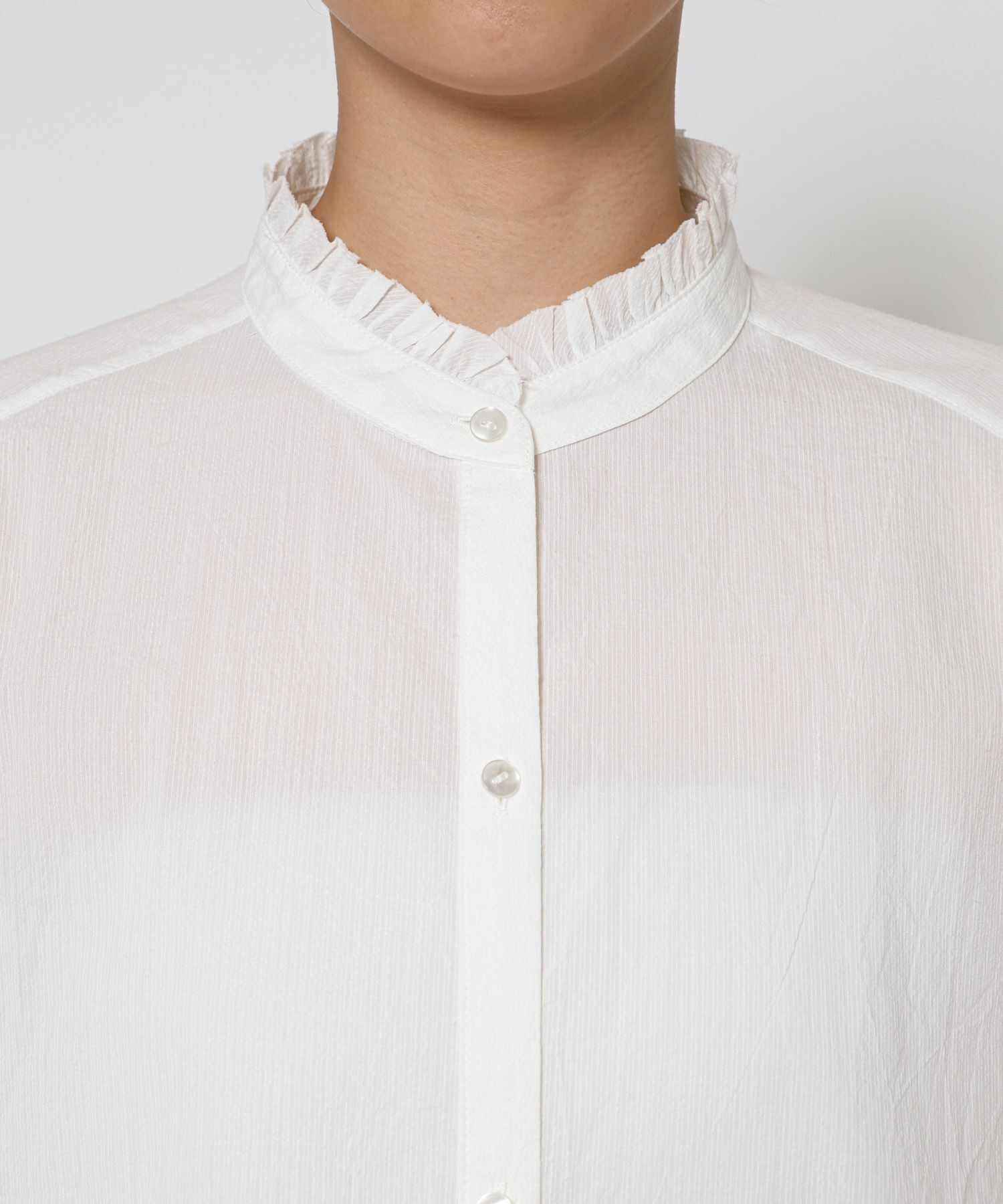 BABYLONE「コードレーンギャザーブラウス」|シャツ・ブラウス|