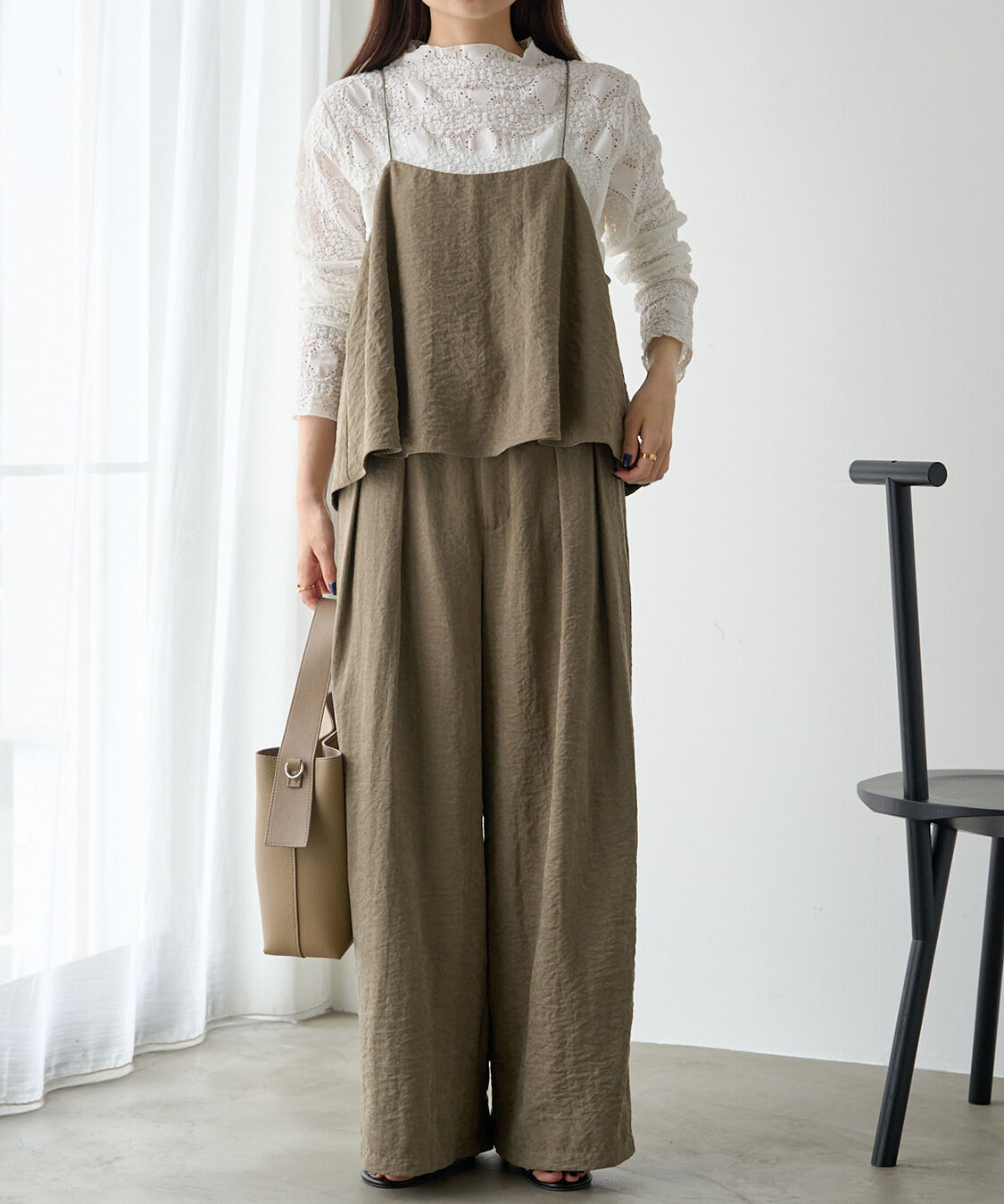  「累計7000枚突破【SET ITEM】パウダーツイルビスチェ+パンツセット」|その他|ブラウン系その他