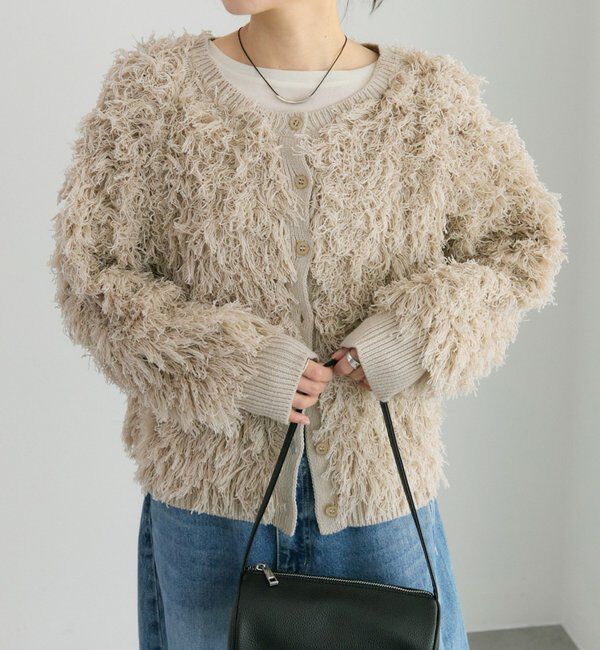  「フリンジジャガードニット」|カーディガン|