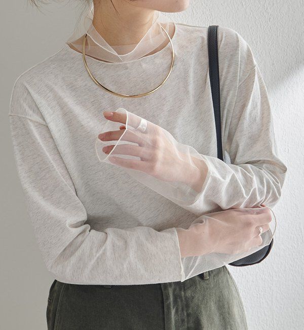  「【リバイバル】チュールドッキングレイヤードカットソー」|プルオーバー|