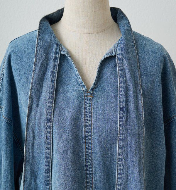  「デニムリボンタイブラウス」|プルオーバー|