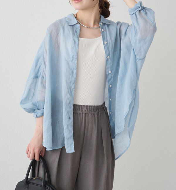  「【新色登場/リバイバル】ラミーオーバーシャツブラウス」|シャツ・ブラウス|