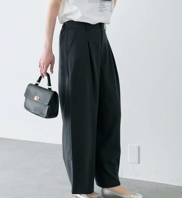  「【接触冷感】バルーンシルエットスラックスパンツ」|スラックス|