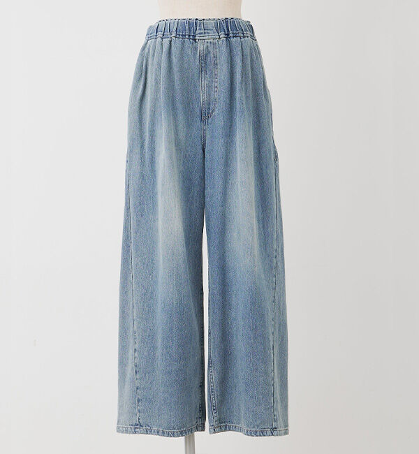  「綿麻デニムイージーパンツ」|デニム|