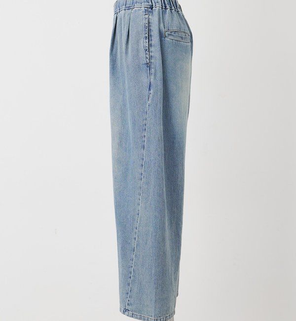  「綿麻デニムイージーパンツ」|デニム|