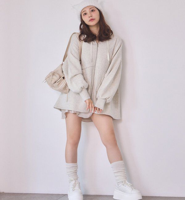  「【WEB限定】ビッグシルエットジップパーカー／裏毛」|プルオーバー|