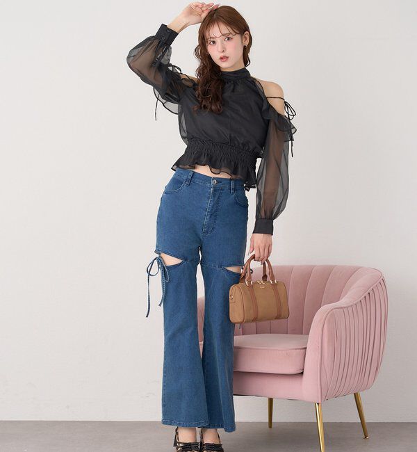  「バックリボンアメスリブラウス」|シャツ・ブラウス|