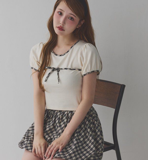  「ベルト付きプリーツバルーンミニスカート」|スカート|