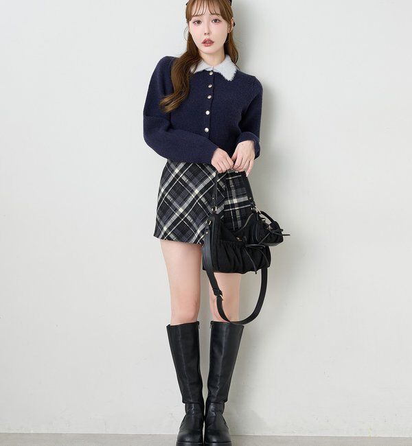  「金ボタン付スタイルアップスカショーパン」|スカート|