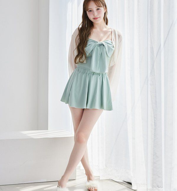  「swimwear/フロントリボン羽織りSET(4点セット)」|その他|