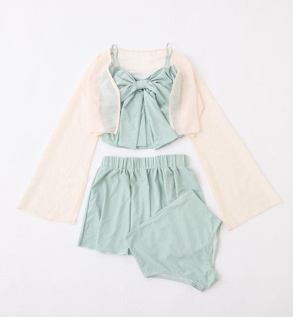  「swimwear/フロントリボン羽織りSET(4点セット)」|その他|