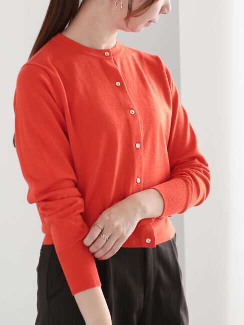 Te chichi「メタル釦クルーネックカーディガン」|カーディガン|シュアカ
