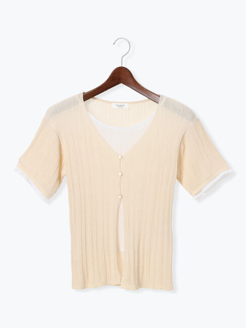 Te chichi TERRASSE「レイヤード風リブニット」|ニット・セーター|オフホワイト