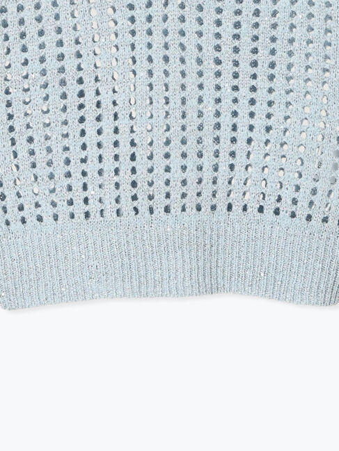 Te chichi TERRASSE「スパンコールメッシュVネックベスト」|ニット・セーター|