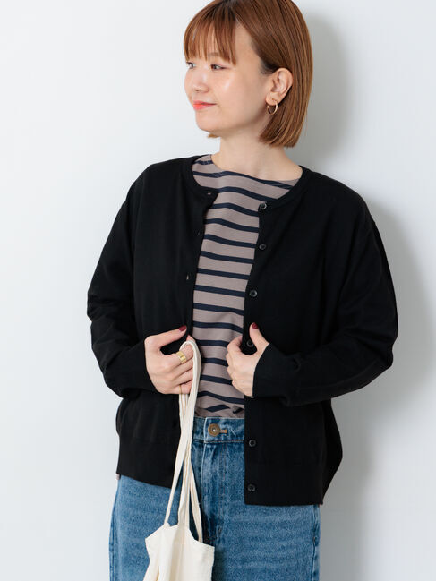 Lugnoncure「もちもちクルーネックカーディガン」|カーディガン|