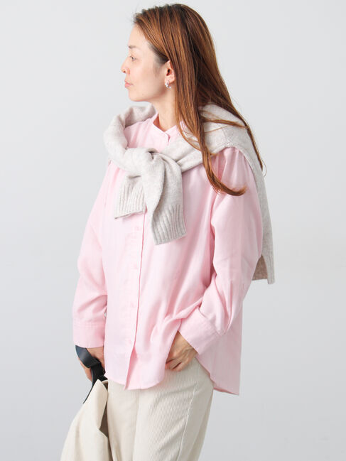 Lugnoncure「刺繍入りバンドカラーシャツ」|シャツ・ブラウス|