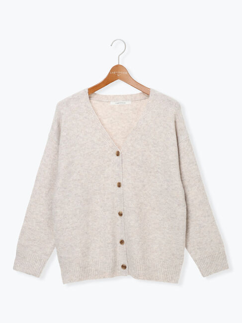 Lugnoncure「ウール混ふわふわVネックカーディガン」|カーディガン|