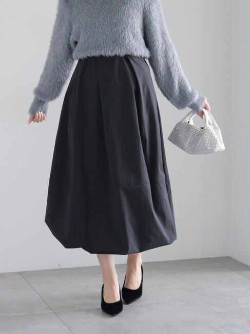 Te chichi「ピーチタフタバルーンスカート」|スカート|ブラック