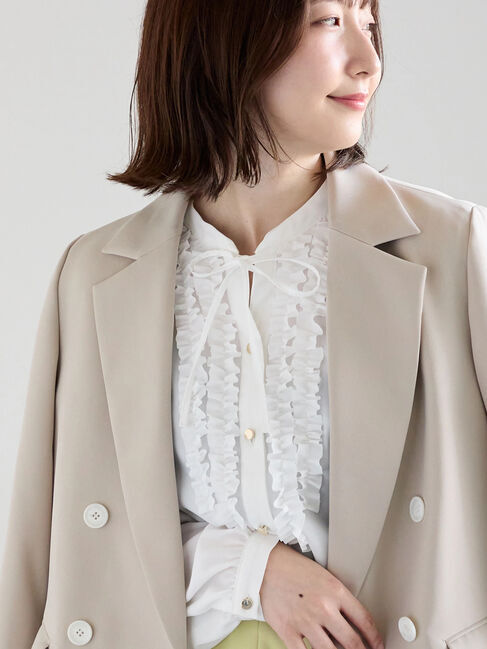 Te chichi「フロントフリルキーネックブラウス」|シャツ・ブラウス|