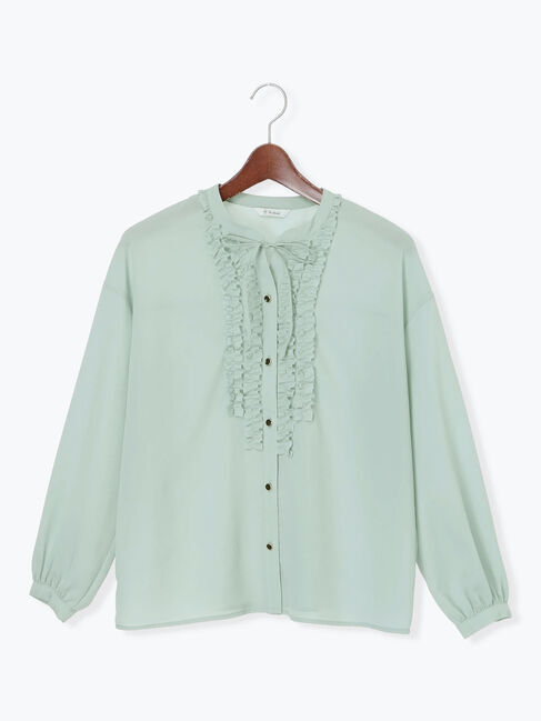 Te chichi「フロントフリルキーネックブラウス」|シャツ・ブラウス|