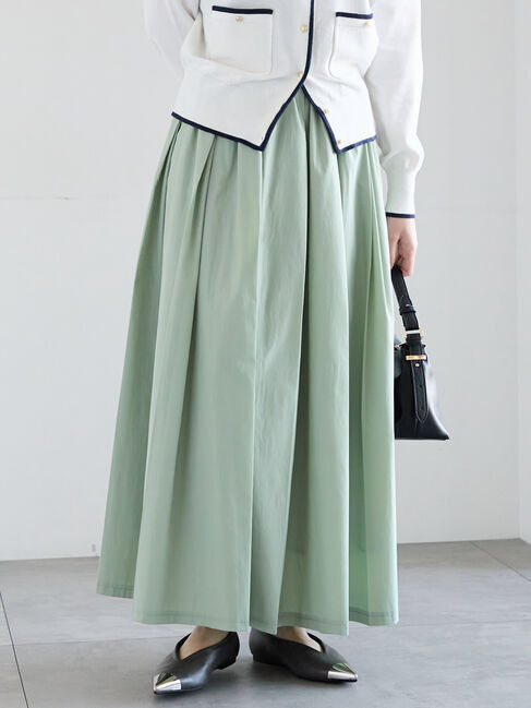Te chichi「ダブルタックフレアスカート」|スカート|グリーン