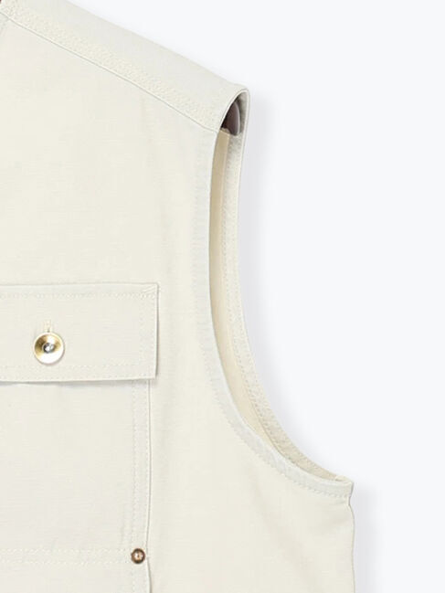 Te chichi「ノーカラーワークベスト」|ダウンベスト・ベスト|