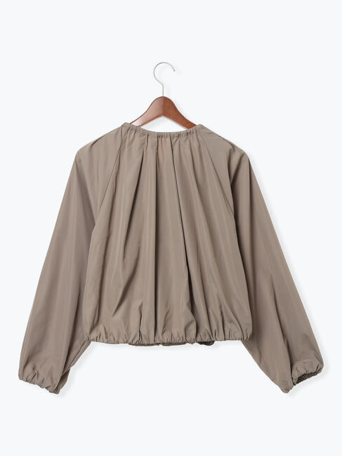 Te chichi「ノーカラーギャザージップブルゾン」|ブルゾン・スタジャン|