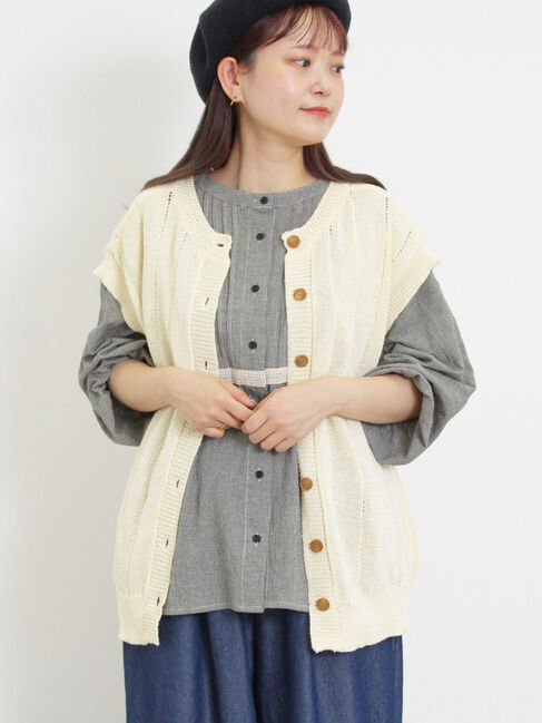 Samansa Mos2「テープヤーン前後2WAYベスト」|ダウンベスト・ベスト|キナリ