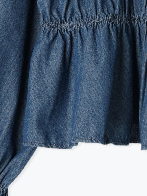 Samansa Mos2「デニム/ツイルシャーリングブラウス」|シャツ・ブラウス|