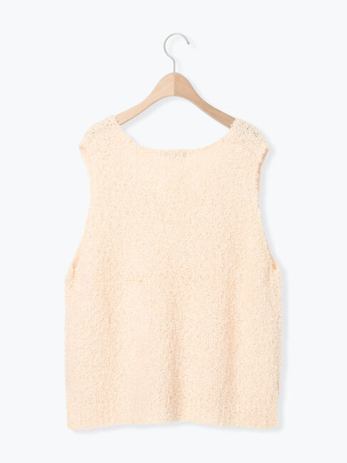 Samansa Mos2「ファンシーヤーンVネックベスト」|ダウンベスト・ベスト|