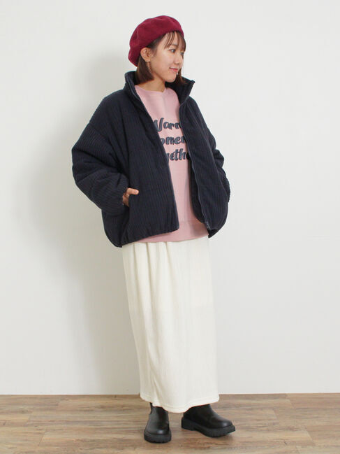 Samansa Mos2「裏ボアロゴプリントスウェット」|Tシャツ・カットソー|