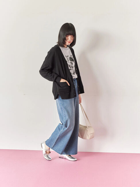 Samansa Mos2 blue「マルチスタイルVネックカーディガン」|カーディガン|