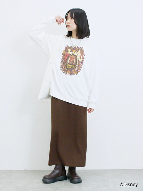 Samansa Mos2 blue「【Disney】ヴィランズ/裏毛スウェット」|Tシャツ・カットソー|