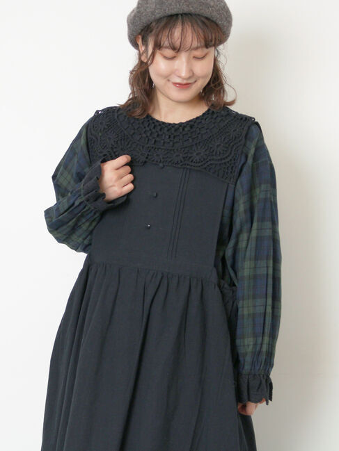 Samansa Mos2「【WEB限定】前後2WAYレース襟ブラウス」|シャツ・ブラウス|