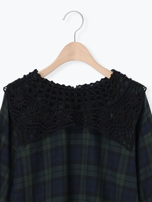 Samansa Mos2「【WEB限定】前後2WAYレース襟ブラウス」|シャツ・ブラウス|