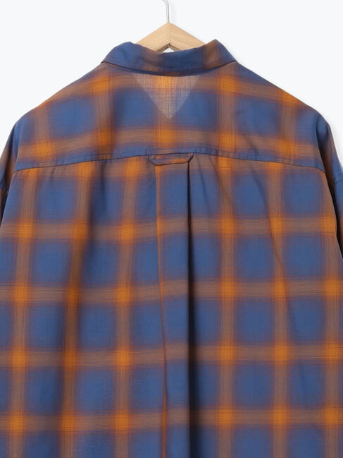 Samansa Mos2「オンブレチェックシアーシャツ」|シャツ・ブラウス|