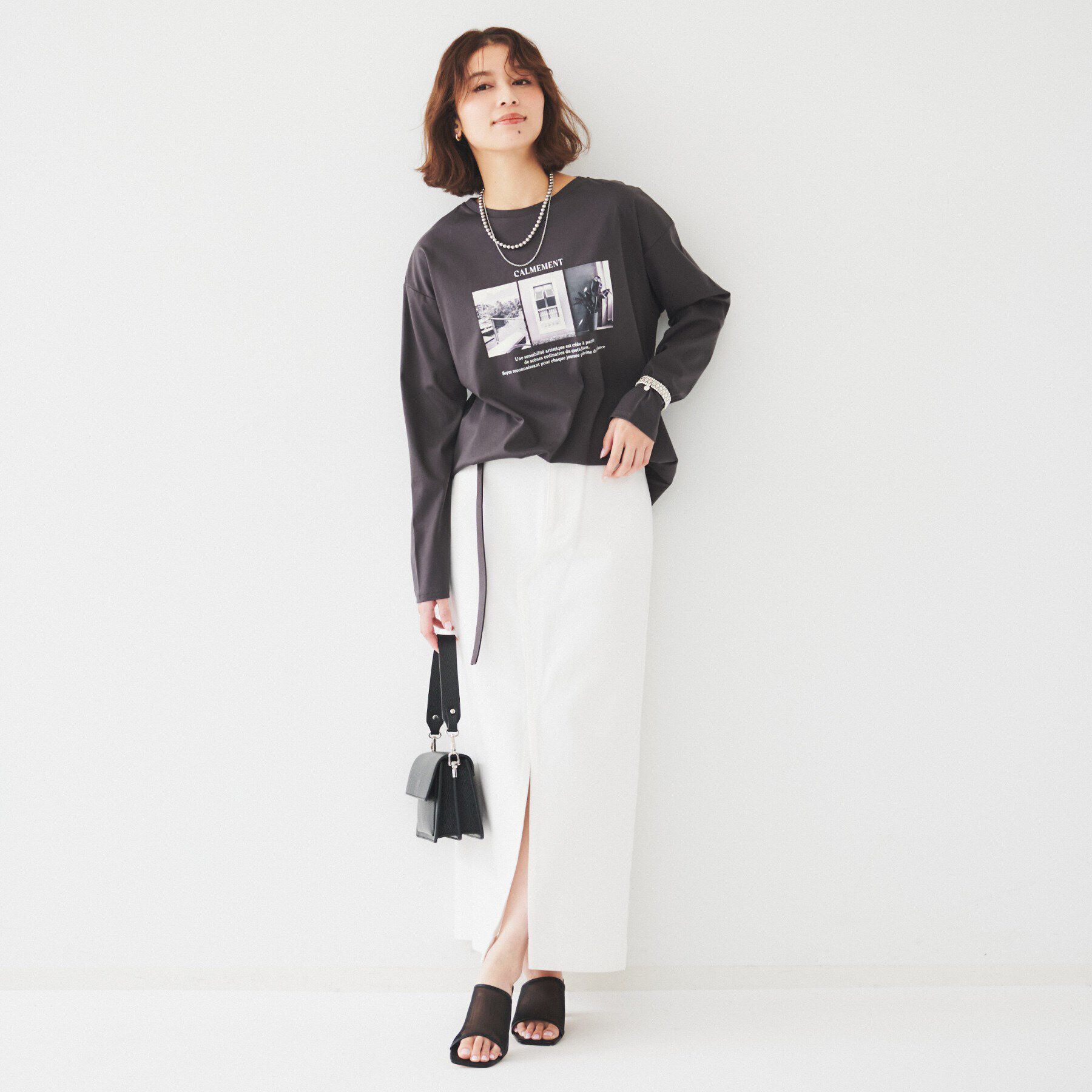 UNTITLED「セミタイトデニムスカート」|スカート|