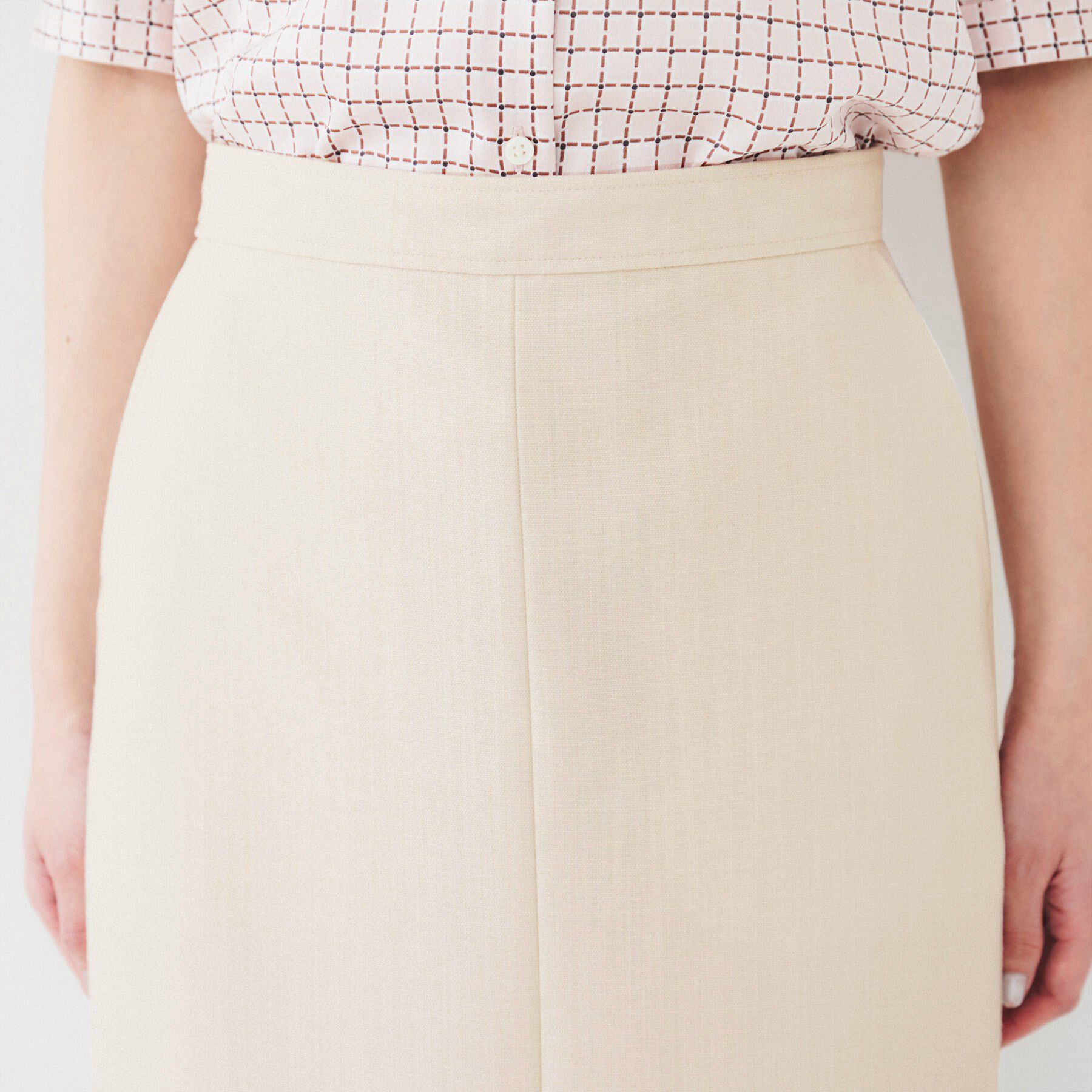 UNTITLED「【セットアップ可能】リネンライクキャンバス ペンシルスカート」|スカート|