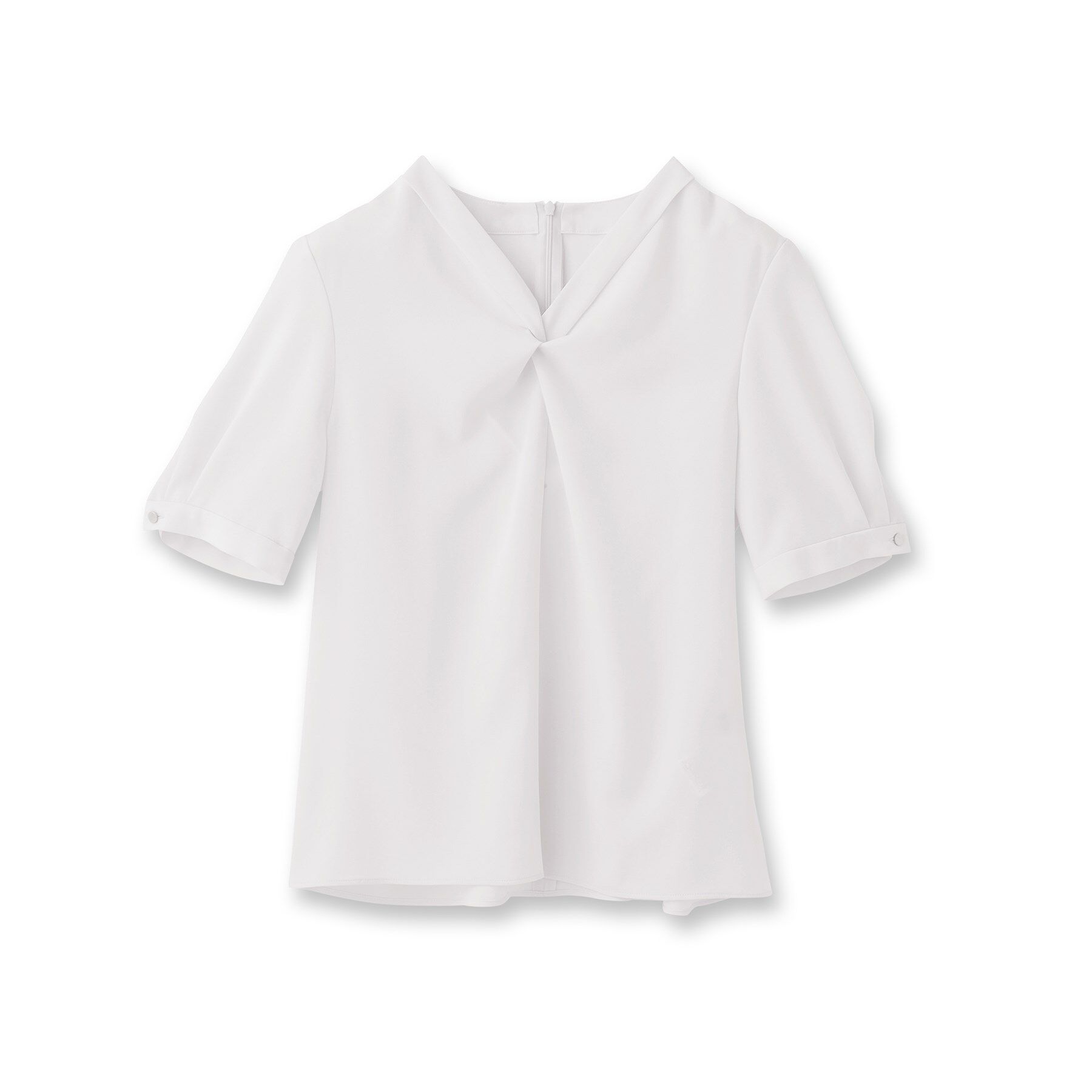 UNTITLED「【洗える/ストレッチ/通勤】Vネックブラウス」|シャツ・ブラウス|