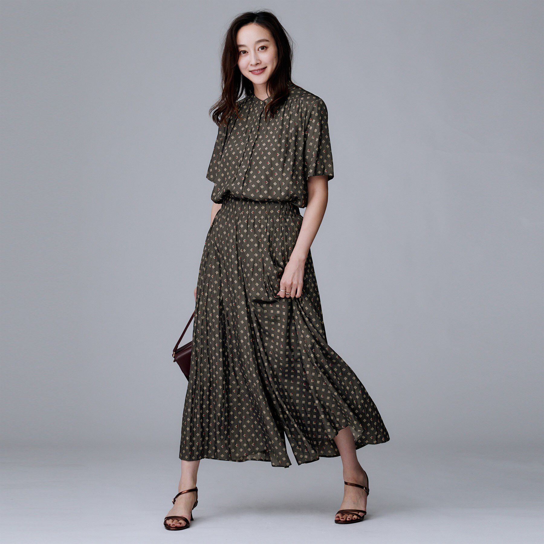 UNTITLED「【セットアップ可/ウエストゴム/リラクシー】スクエアジオメ柄スカーチョ」|その他|