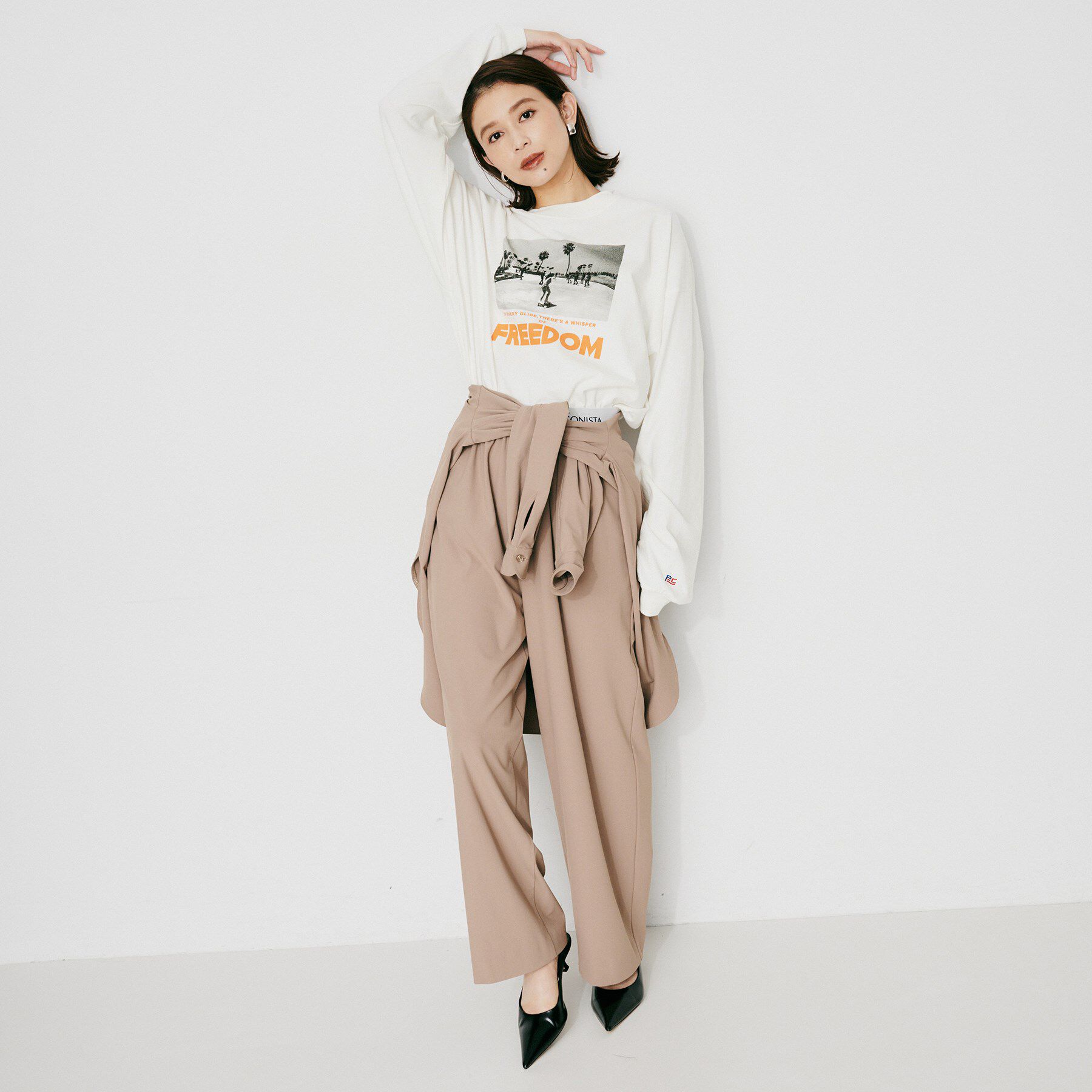 UNTITLED「【PARROTT CANVAS】フォトメッセージL／Sティーシャツ」|Tシャツ・カットソー|