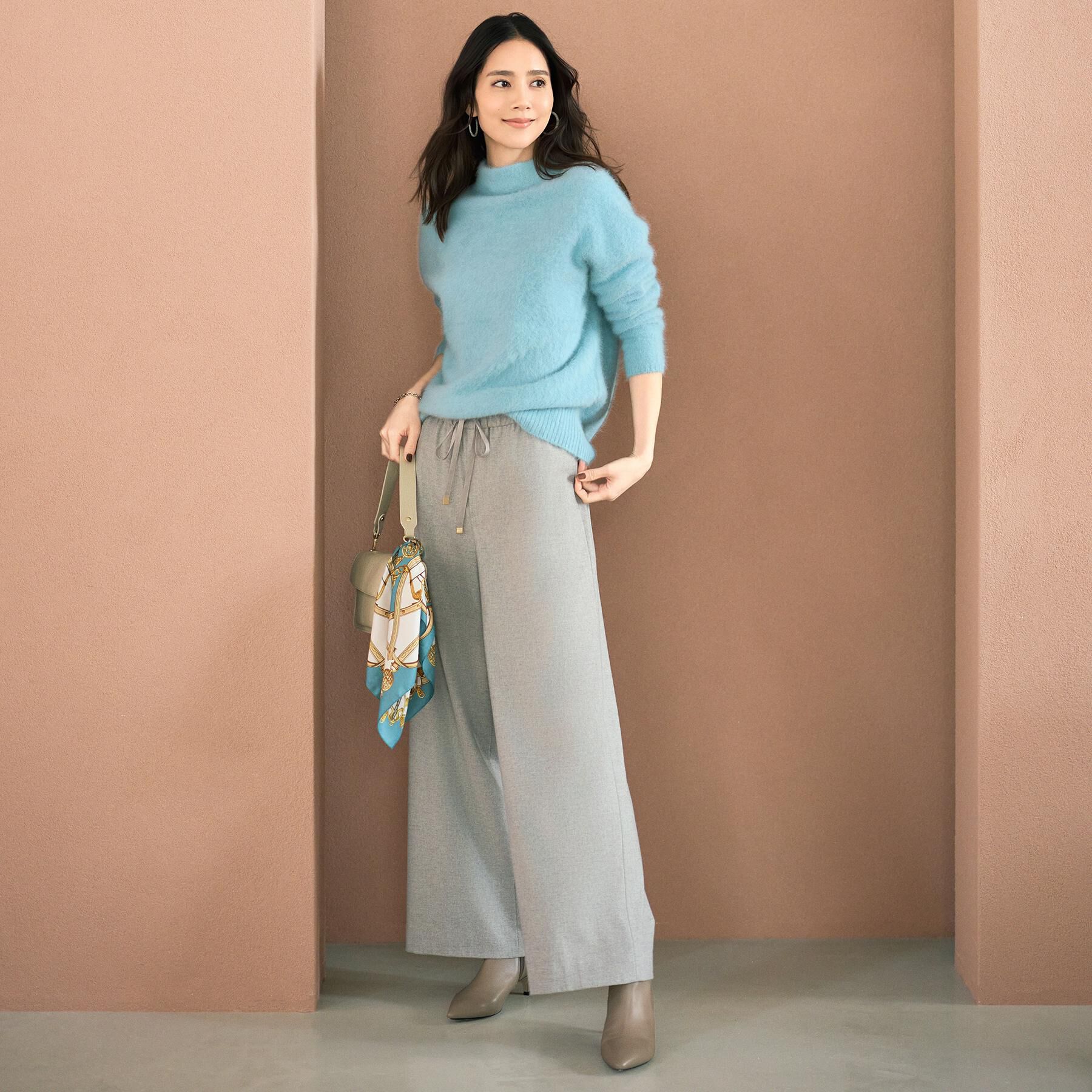 UNTITLED「【きれいめリラクシー/ウエストゴム】ウールサキソニー ワイドパンツ」|その他|