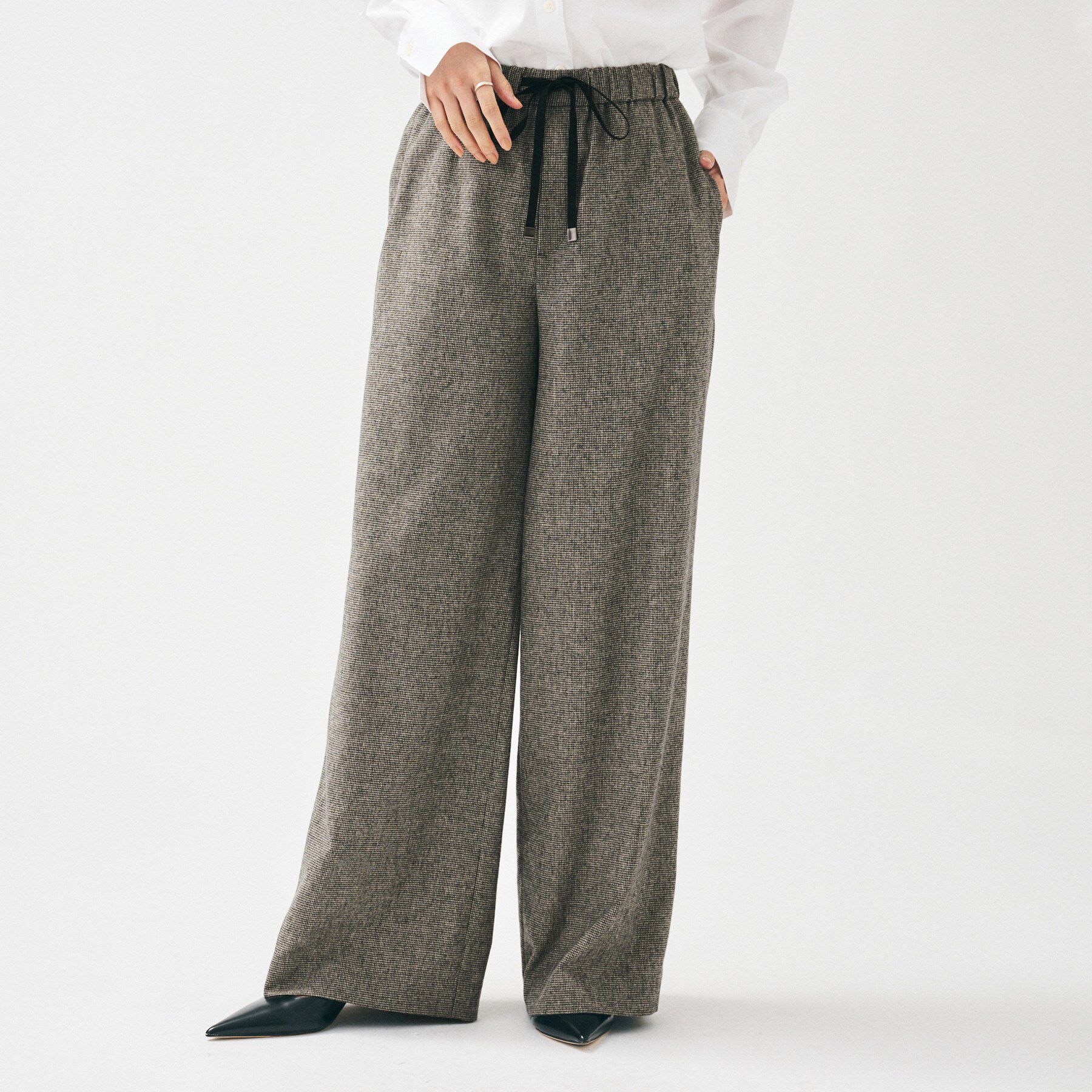 UNTITLED「【きれいめリラクシー/ウエストゴム】ウールサキソニー ワイドパンツ」|その他|