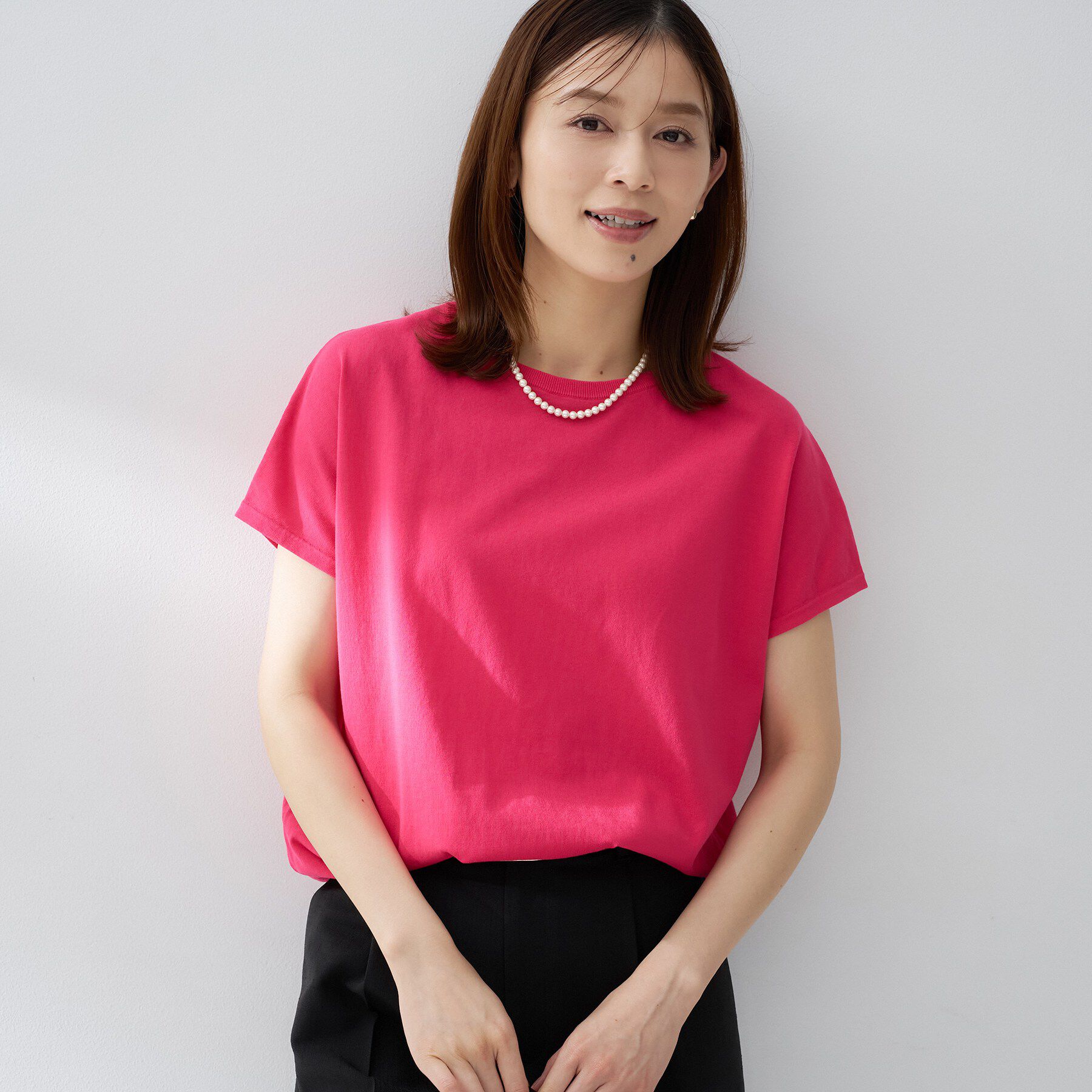 UNTITLED「コットンベーシックニット」|ニット・セーター|