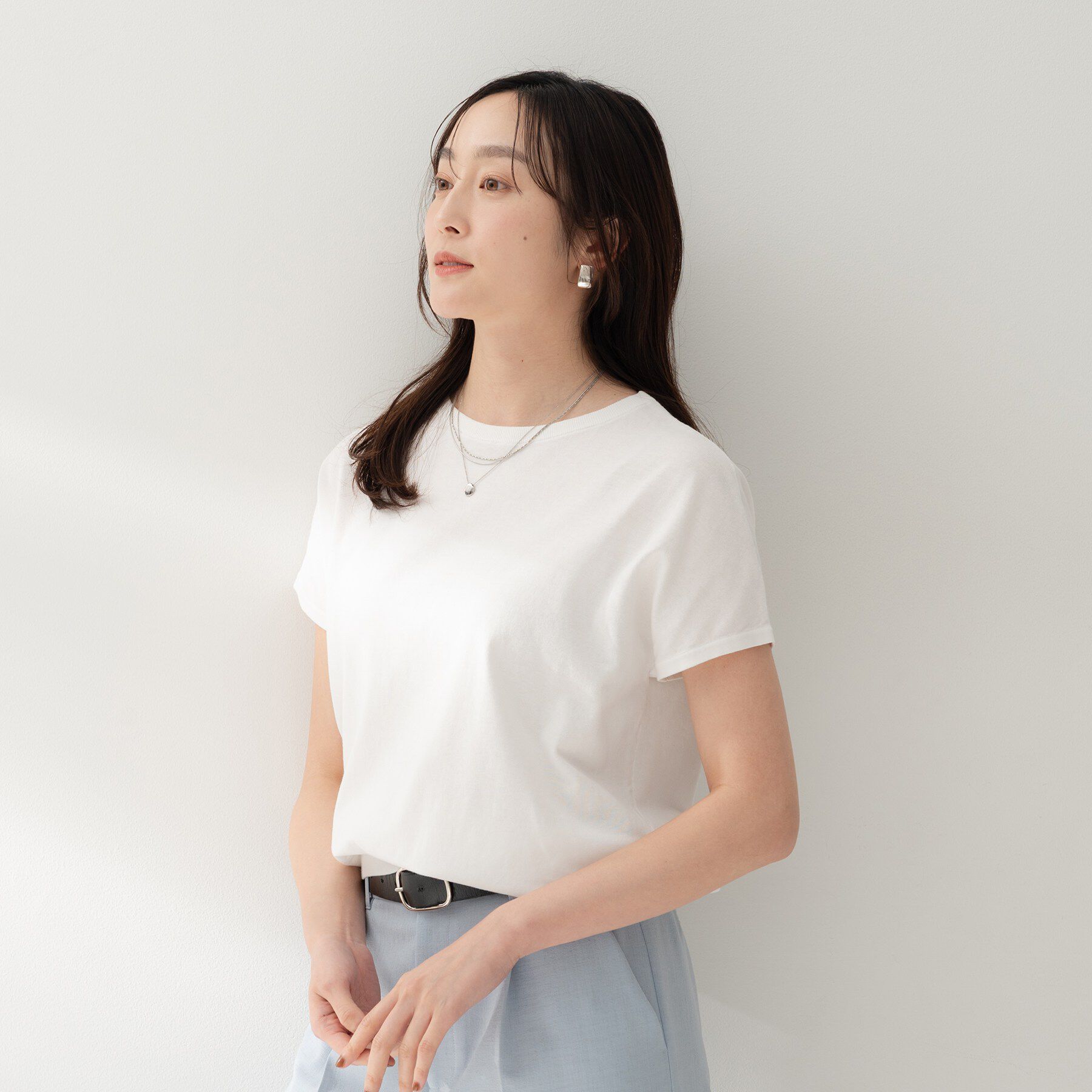 UNTITLED「コットンベーシックニット」|ニット・セーター|