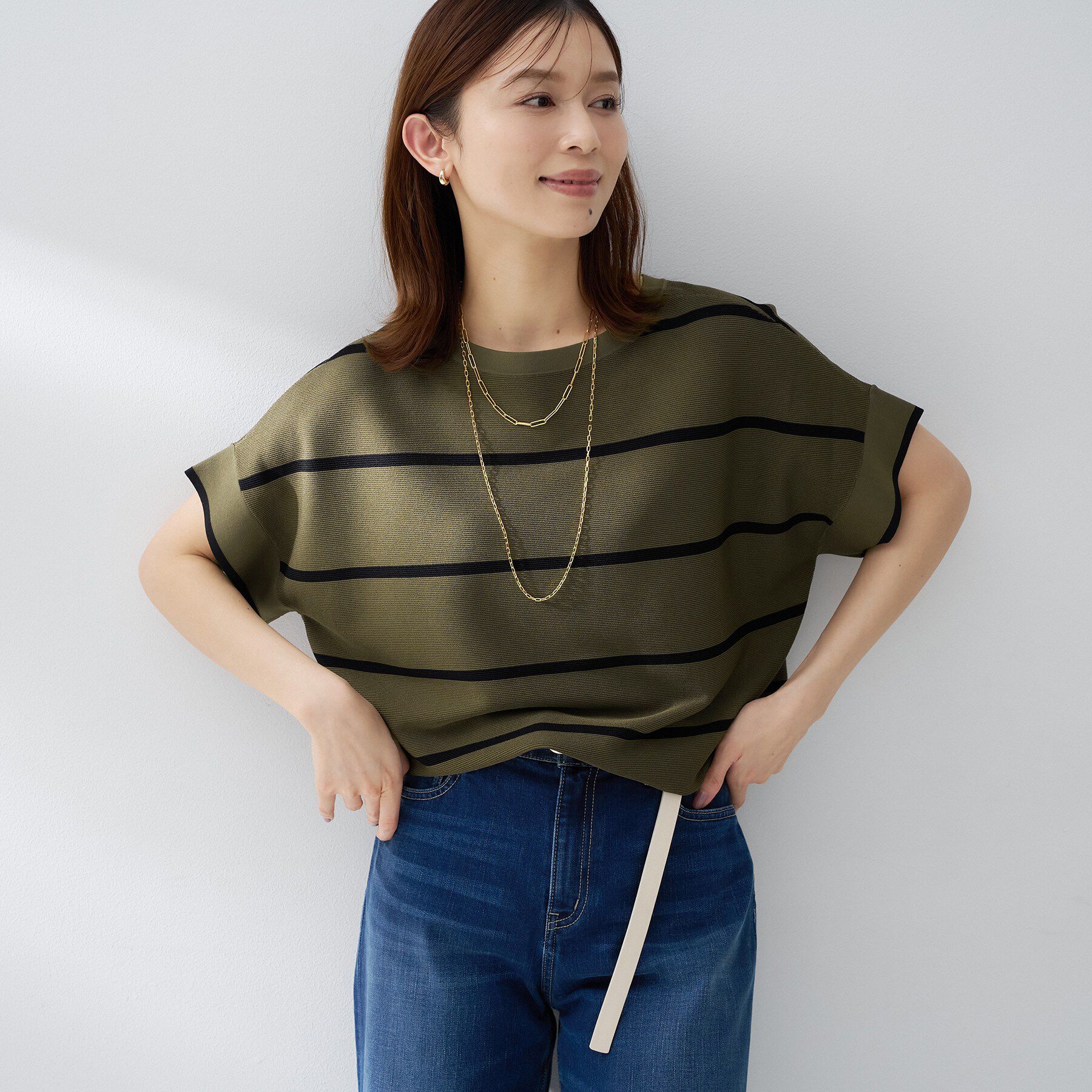 UNTITLED「前後2WAYフレンチスリーブニット」|ニット・セーター|